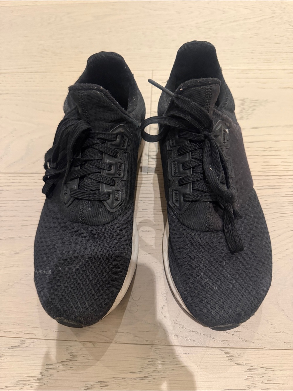 adidas Women's Black Knit Lace-Up Sneakers